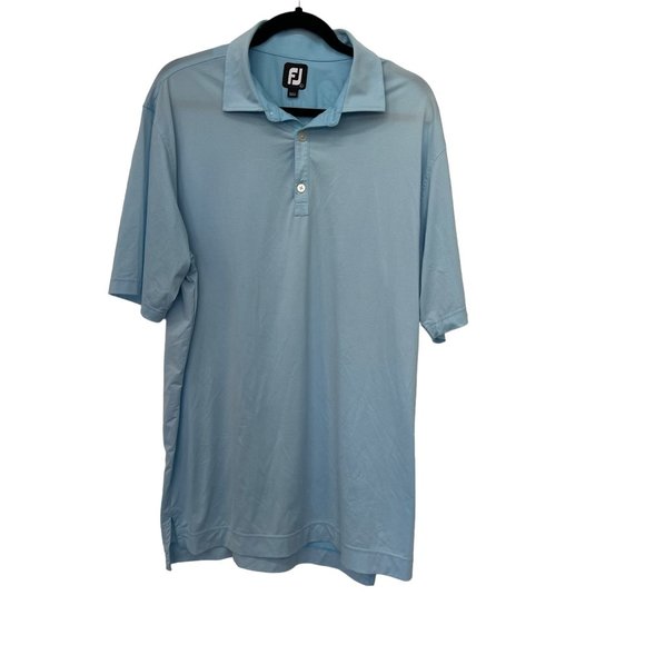 FootJoy Other - Footjoy mens light blue‎ polo short sleeve embroidered golf shirt  Size: L